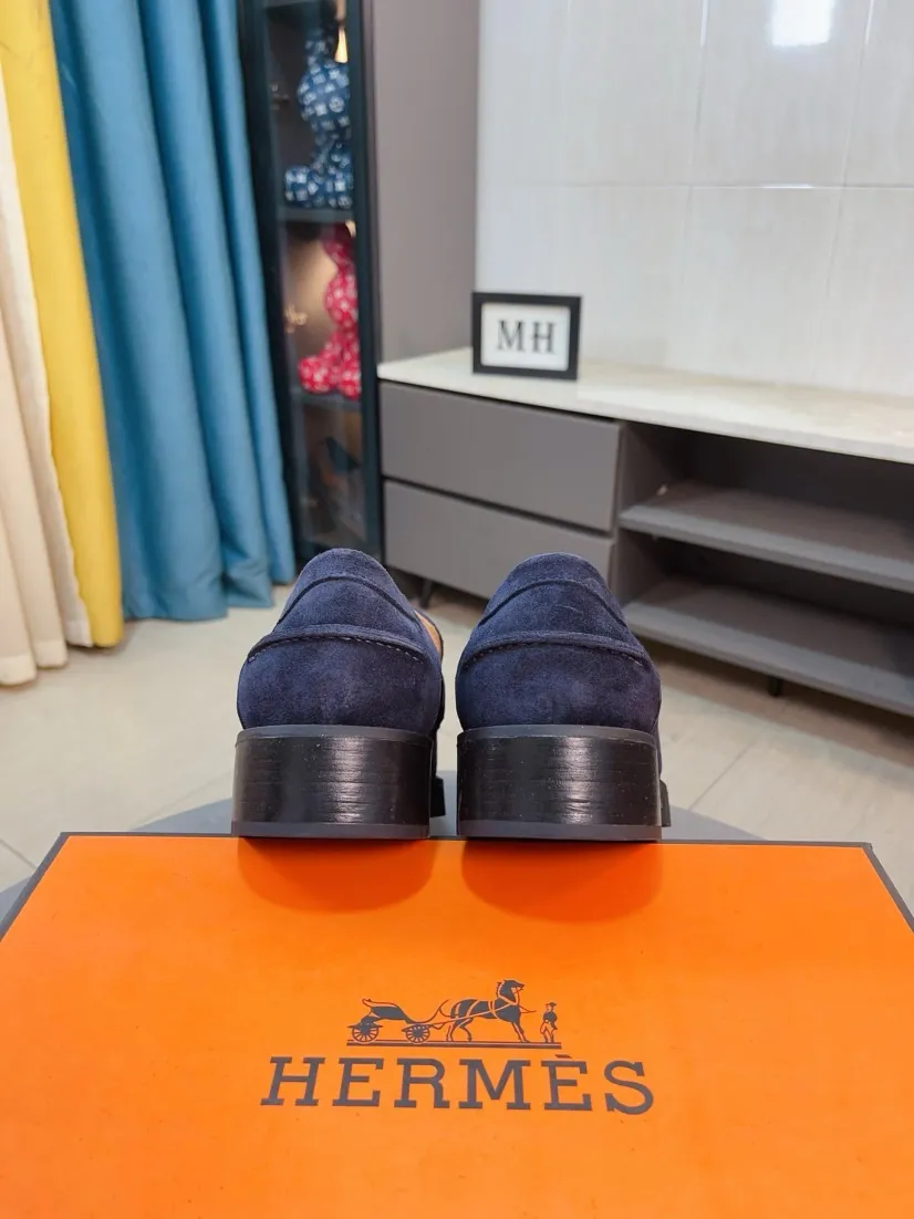 Men's shoes 💰458🌹🌹Niuli "HERMES" Hermès business leather shoes, original factory configuration, original imported frosted cowhide upper + luxury hardware logo + fully imported original customized cowhide lining, sole: rubber wear-resistant outsole, difficult craftsmanship, original factory follow-up goods, 🔍🔍high quality code number: 38-44 45 can be customized